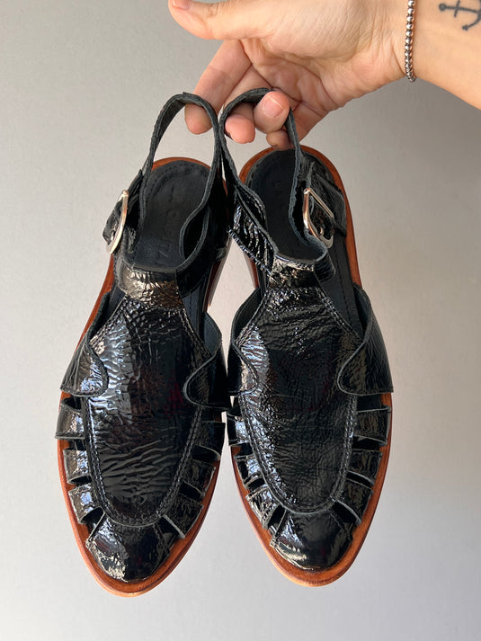 Sandalia Rabath charol negro