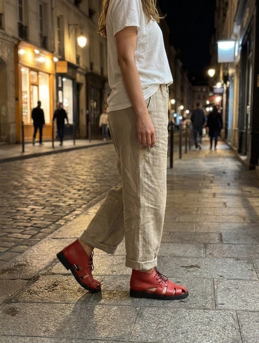 Zapato Mocambo rojo