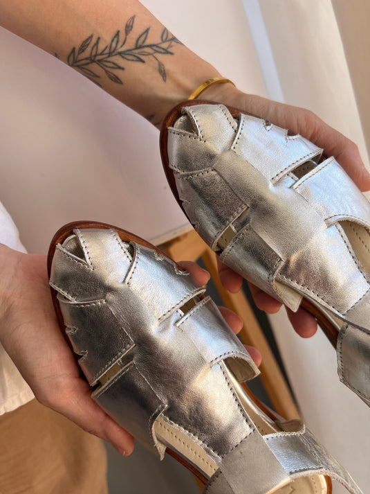 Sandalia Ibiza  plateada